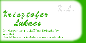 krisztofer lukacs business card